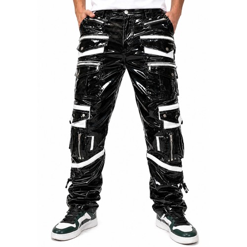 Pantalone cargo uomo nero - , pvc