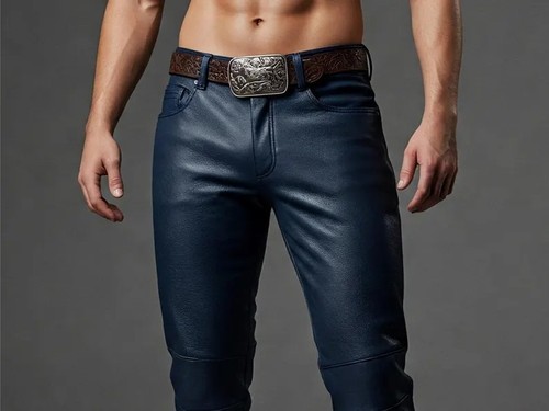 Pantalone uomo vera pelle - pantalone,