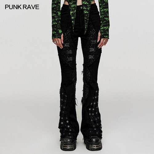 Pantaloni lunghi svasati punk - pantaloni,