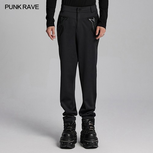 Pantaloni punk rave uomo - uomo, nero