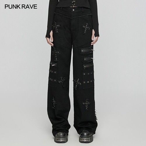 Pantaloni larghi dritti punk