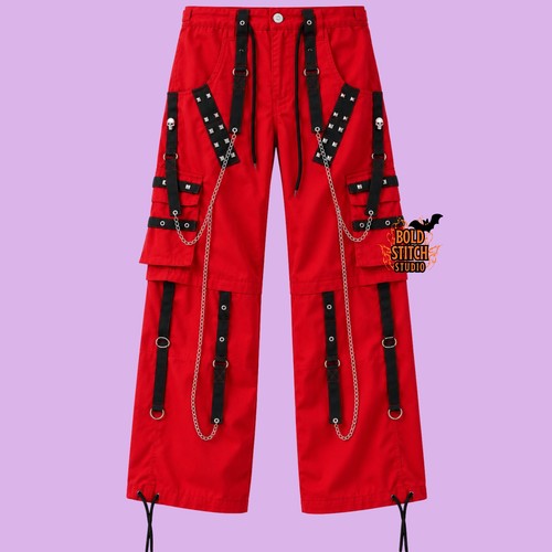 Cyber goth pantaloni bondage - goth,