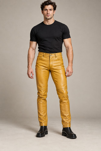 Pantalone biker uomo - , pelle
