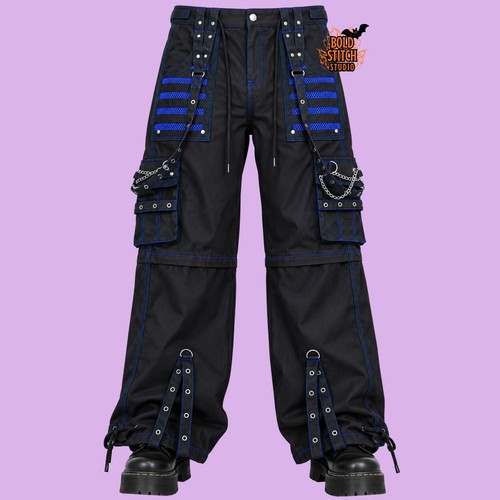 Pantaloni cargo gothic punk - gothic,