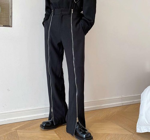 Pantalone uomo zip spacco moda