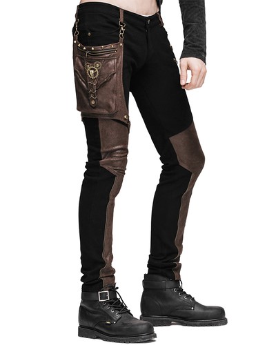 Jeans pantaloni steampunk uomo