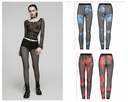 Pantaloni donna punk rave slim