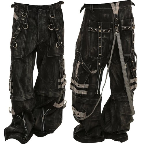 Pantaloni gotici overdyed - , zip