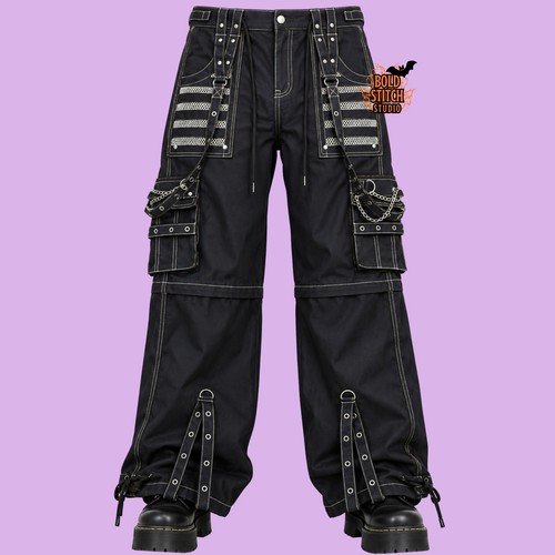 Pantaloni cargo gotici punk