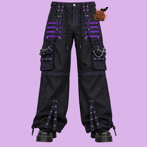 Pantaloni cargo gotici punk